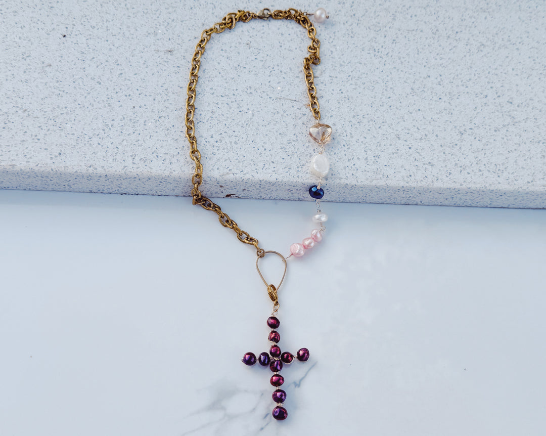 Burgundy Cross Chain