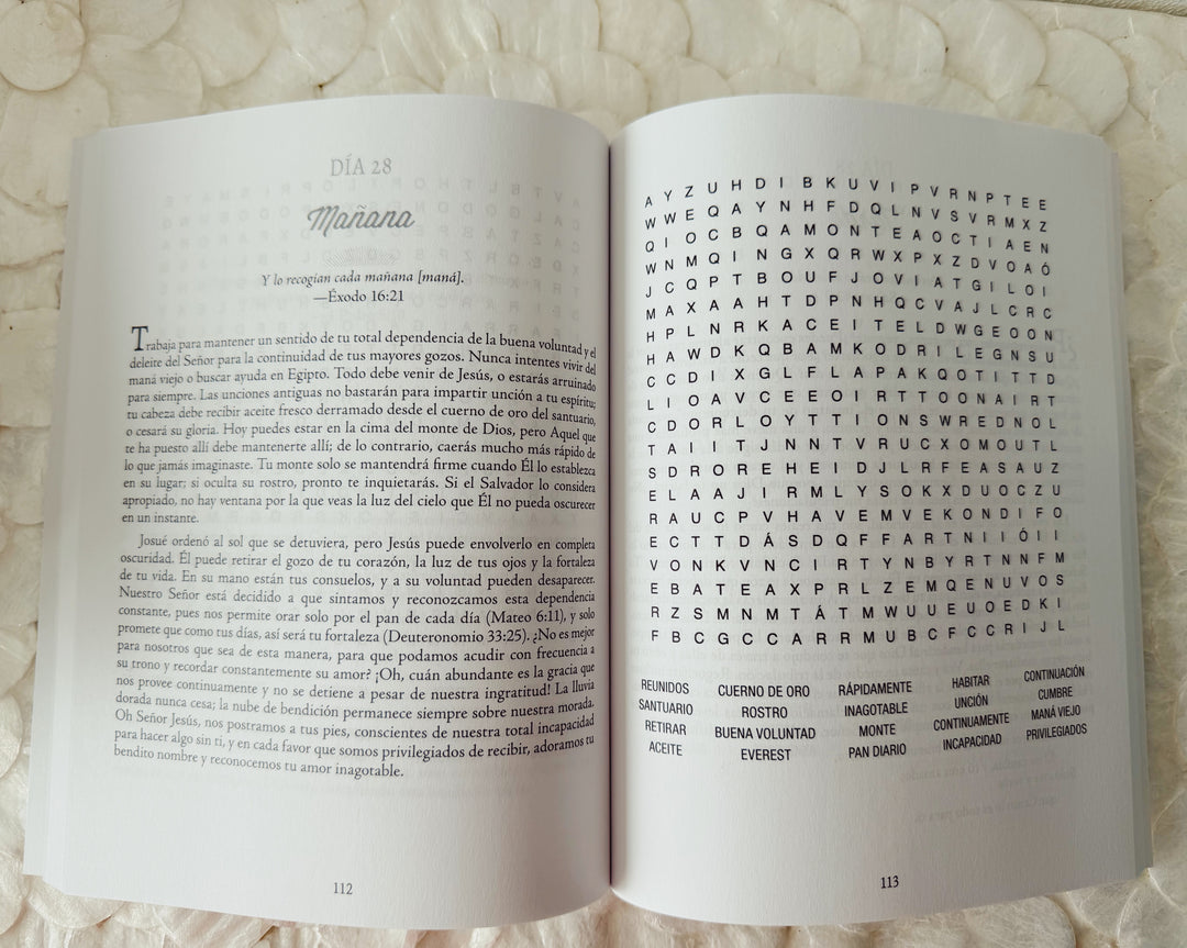 Sopa de letras, devocionales