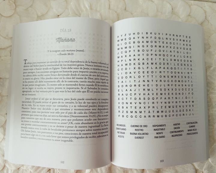 Sopa de letras, devocionales