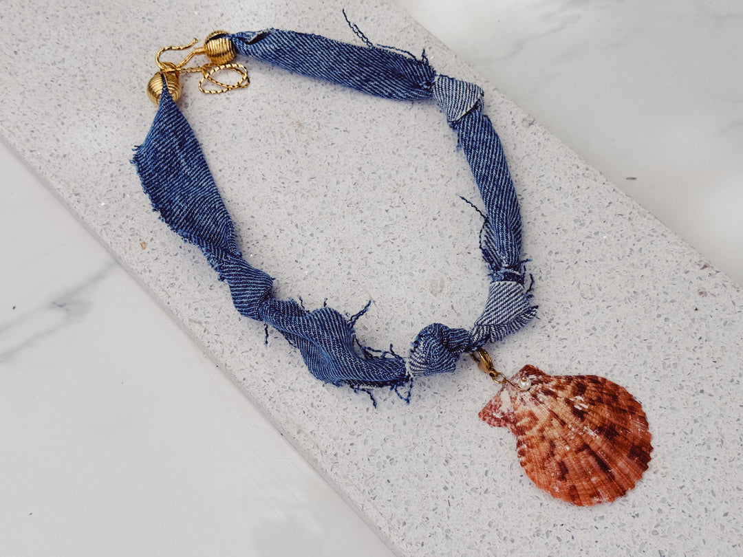 Denim choker