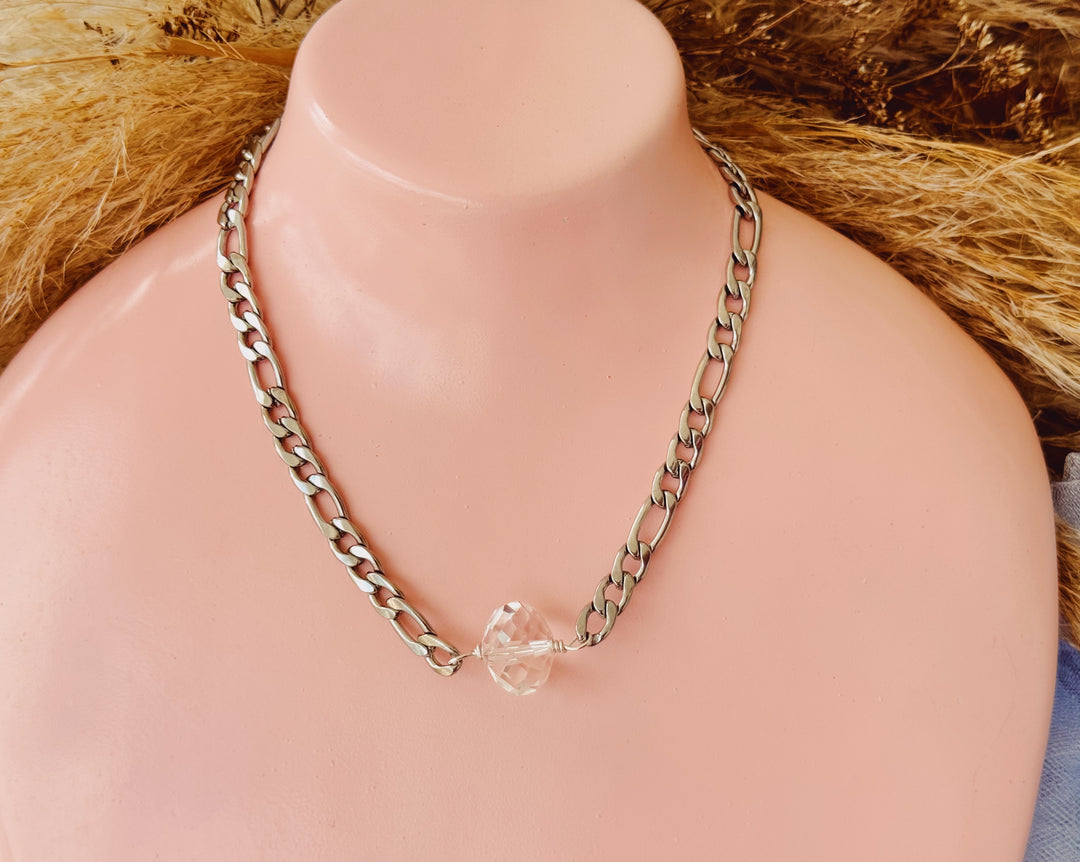 Silver Fígaro Cristal Choker