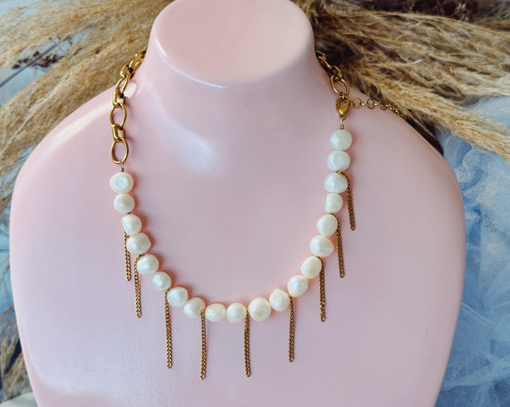 Mío half and half Pearl choker