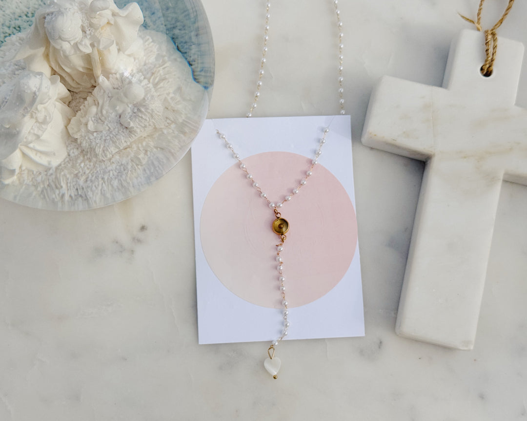 Fe, Esperanza y Amor Lariat Chain