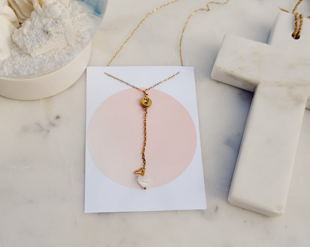 Fe, Esperanza y Amor Lariat Chain