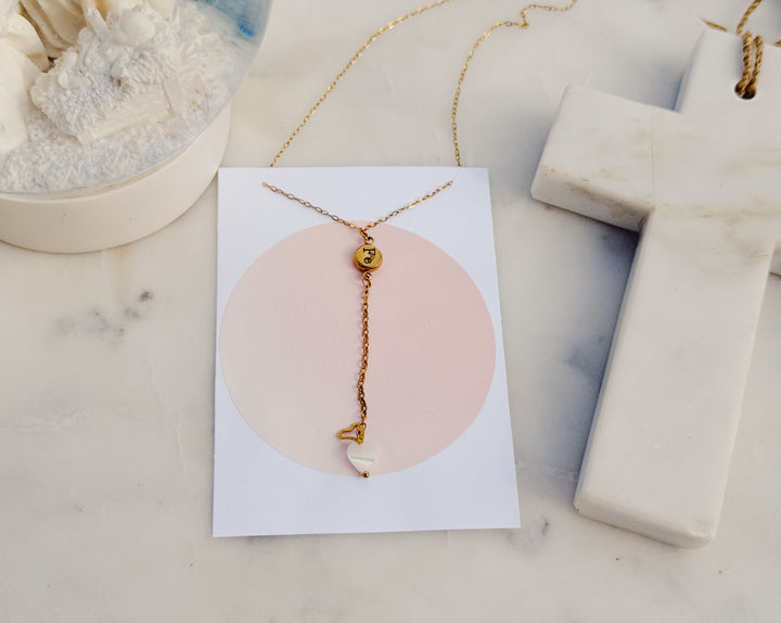 Fe, Esperanza y Amor Lariat Chain