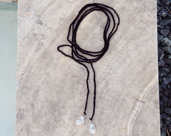 Long Crochet Pearl Necklace