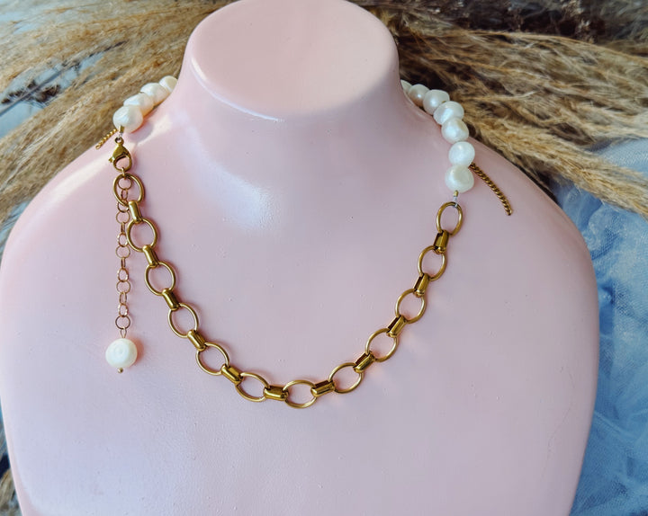 Mío half and half Pearl choker