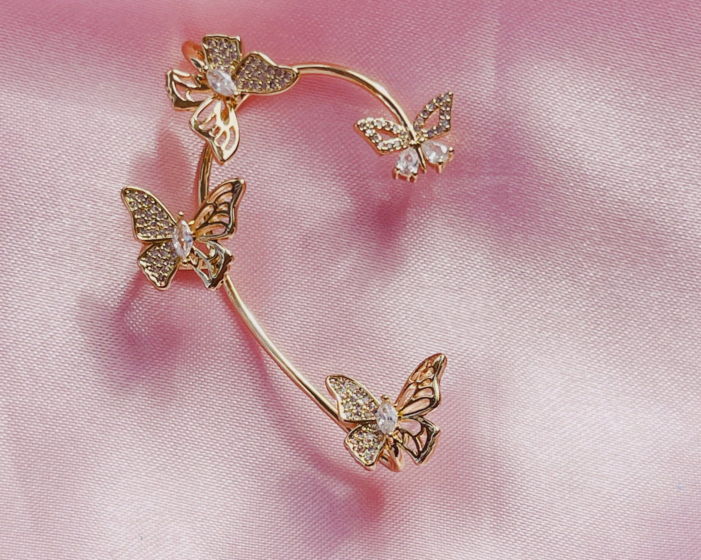 Butterfly around earring and cuff